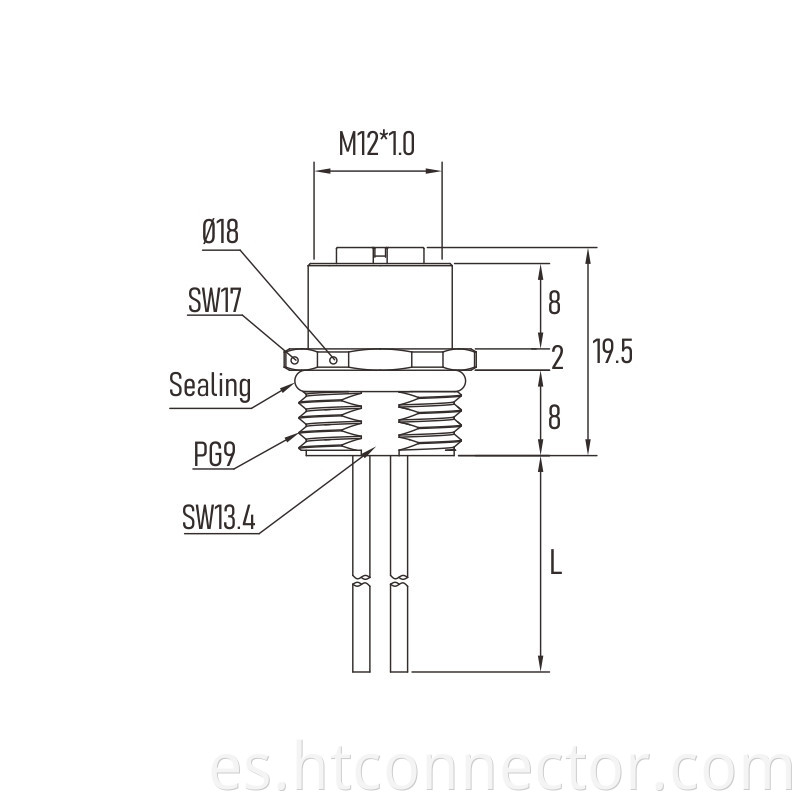 5-core waterproof connector